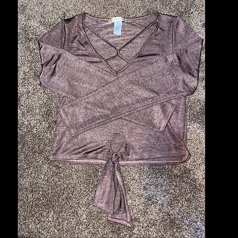 Shimmery long sleeve shirt
